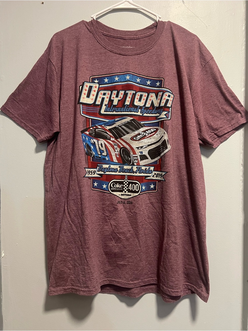 Nascar Heather Mauve Crewneck Graphic Tee